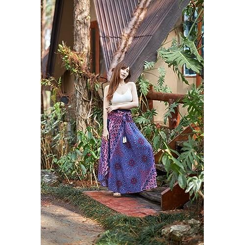 Lannaclothesdesign Women's Long Maxi Skirt Bohemian Gypsy Hippie Style Clothing Boho Skirts