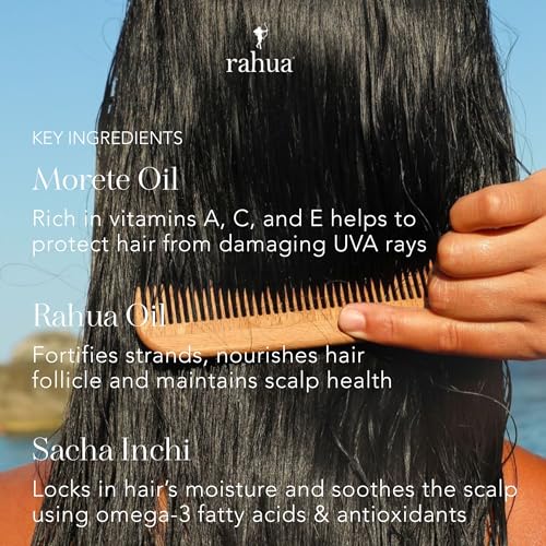 Rahua Hydration Detangler Spray + UV Barrier, Vegan Leave In Hair Spray, Conditioner for Added Shine, Damage Protection, Humidity & Frizz Control, Oil, Morete & Mango, All Hair Types, 6.5 Fl Oz