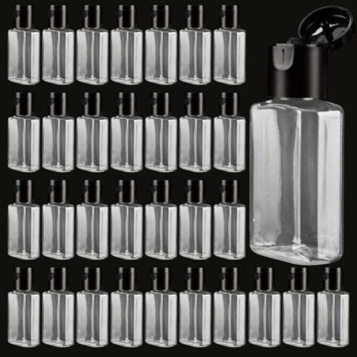 100PCS Travel Size Bottles 1oz Mini Travel Shampoo Bottles Small Plastic Empty Bottles, Refillable Cosmetic Containers with Flip Cap Clear Portable Small Bottles for Liquid, Lotions, Toner, Body Soap
