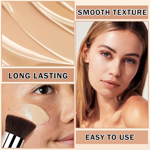 Airbrush Foundation for Mature Skin Airbrush Flawless Setting Spray Long Lasting Full Coverage Foundation Makeup-£¨01 Natural£©