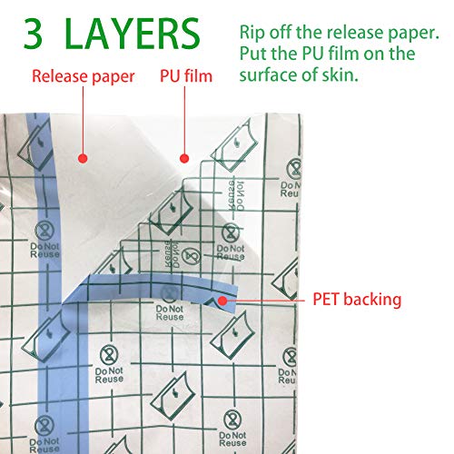 Tattoo Aftercare Bandage Roll 6" x 2 Yard - Waterproof Transparent Film for Tattoo Initial Healing and Skin Repair Adhesive Tattoo Supply Wrap