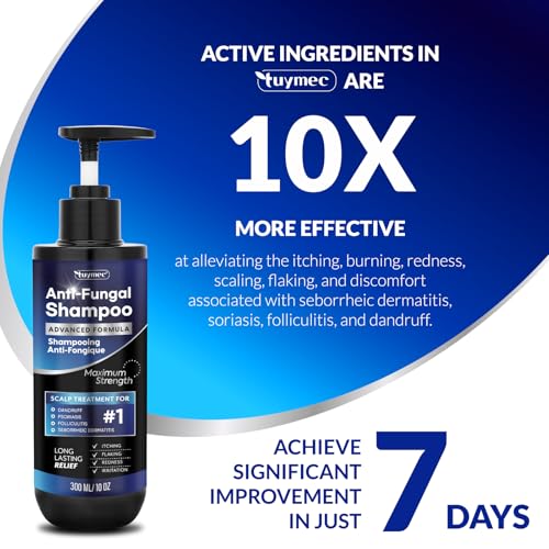 Psoriasis Shampoo, Seborrheic Dermatitis Folliculitis Shampoo, Anti-Fungal and Anti-Dandruff for Men and Women 300ML.