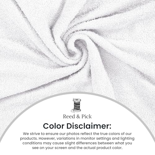 Reed&Pick Salon Towels ? 50 Pack White Hand Towels 100% Cotton Spa Towel ? 16x27 inches Highly Absorbable Facial, Gym, Hair, Face, Bulk Small Towels