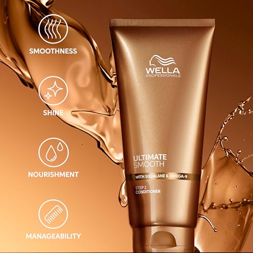 Wella Professionals ULTIMATE SMOOTH Conditioner | Treatment for Dry, Frizzy Hair | Nourishes, Smooths & Adds a Silky Shine | With Squalane & Omega 9 | Color Safe