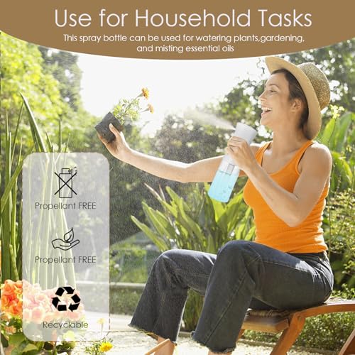 Empty Spray Bottle for Hair 6.76 Oz/200ml, Continuous Spray Bottle Fine Mist Sprayer, Suitable for hairstyles, cleaning, plants, pets, and hairdressers
