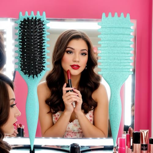 Green 1 PS, Curly Hair Brush and Styling Brush for women and men, fitting all hair style.