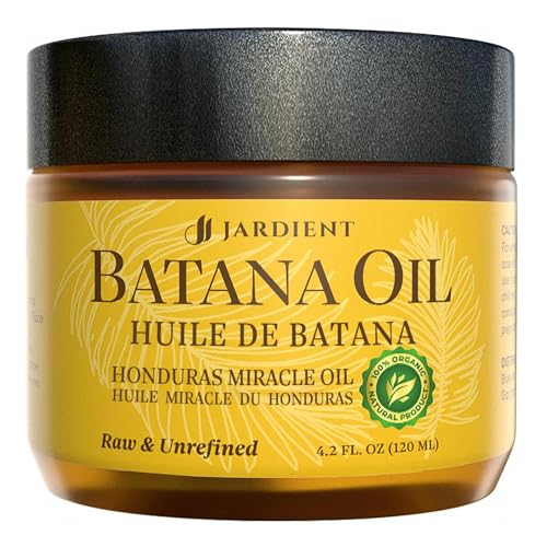 Raw Batana Oil for Hair Growth: Dr Sebi Organic Batana Oil from Honduras - 100% Pure & Natural - Promotes Thicker & Stronger Hair for Men & Women (4 OZ)