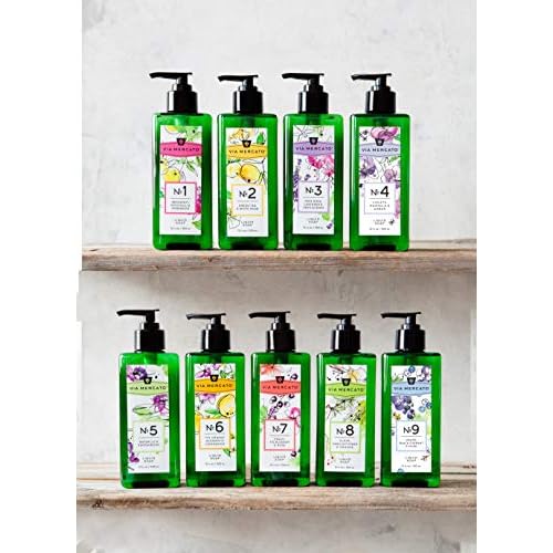 Via Mercato Liquid Soap, Shea Butter Enriched (12 oz), No. 7 - Peach, Fig Blossom & Rose