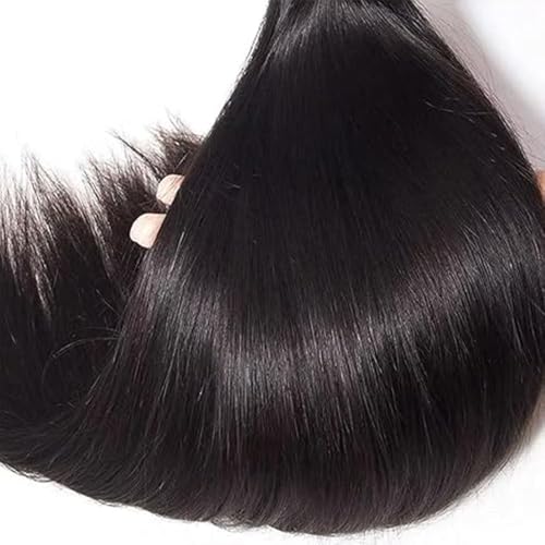 10 12 14 Inch Natural Black Color Human Hair Bundles Straight Bundle 3 Bundles 300gHuman Hair Bundles 12A Unprocessed Raw Brazilian Virgin Soft Quick Weave for Black Women