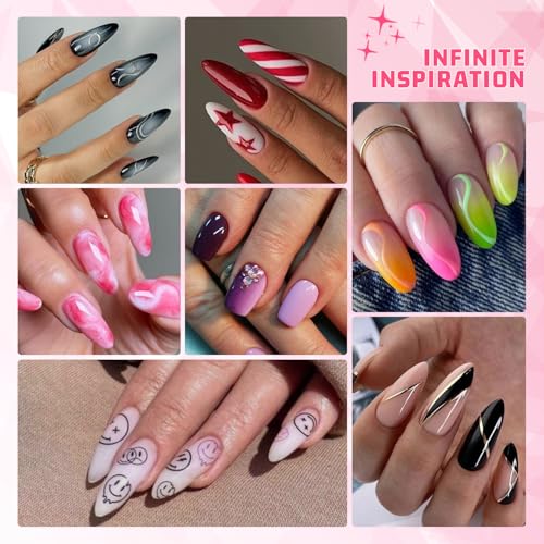 Sponge Pat Paint Nail Gel, Ombre Nails Gradient Gel Nail Blush Blooming Aura Nails Drawing Stripper Floral Painting DIY Nail Art, No Wipe, UV/LED Curing (12 Colors i)