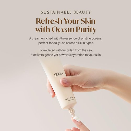 ONUL31° Fucoidan Glow Rich Cream—Daily Face Moisturizer with Niacinamide & Plant-based ingredients for Dry Sensitive Skin | Korean Skincare 1.69 fl. Oz
