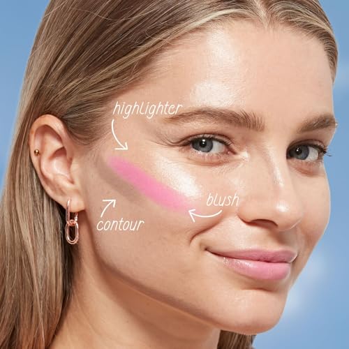CoverGirl Trublend Skin Enhancer Highlighter Balm Stick, 310 Moonlight, Vegan Formula, Easy to Use, Glides on Effortlessly, Non-Greasy, Doesn't Crease, 0.21oz