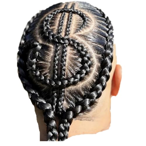 NLW Afro braid Toupee for men Afro curl HD Swiss lace Hair pieces for mens Human hair replacement system 8x10" lace hair prosthesis units wig for black men $ style Braid