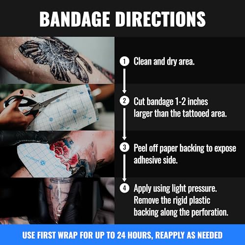 Saniderm Original Tattoo Aftercare Bandage (Personal Roll, 10.2 in x 2 yd)