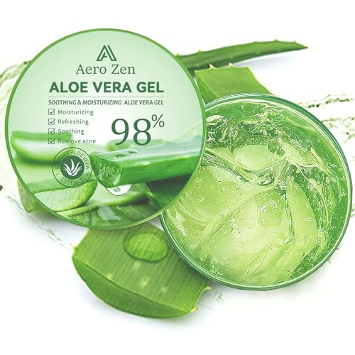 Organic Aloe Vera Gel for Face & Body Made within 12 Hours of Harvest, 98% Pure Aloe Vera Gel for Skin,Scalp,& Hair, Soothing Aloe Face Moisturizer,Multipurpose Skin Care£¨10oz£©