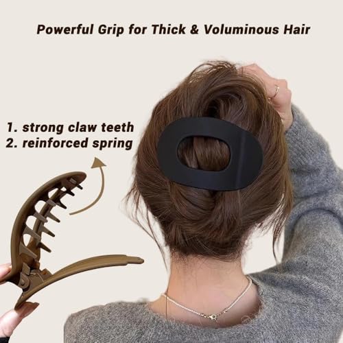 Duckbill Hair Clips for Women, Simple Elegant flat hair clips for Thick Thin Long Short Hairs (6Pcs,Mix-A)