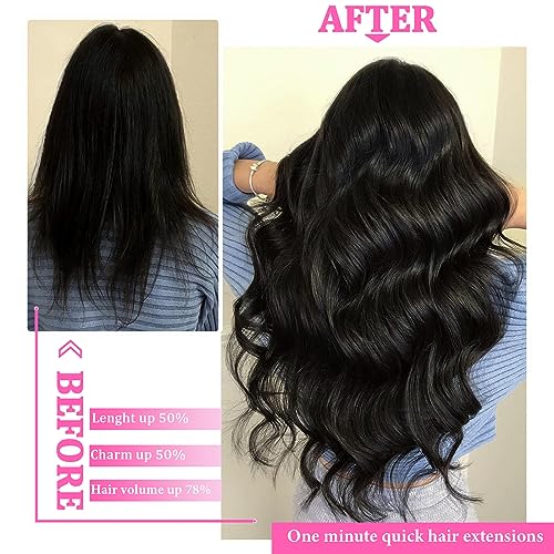 Chocolate Brown Clip in Hair Extensions Real Human Hair Clip ins Remy Human Hair Clip in Extensions Invisible Natural Straight Seamless Clip on Hair Extensions 8pcs Double Weft 18 Inch 80g