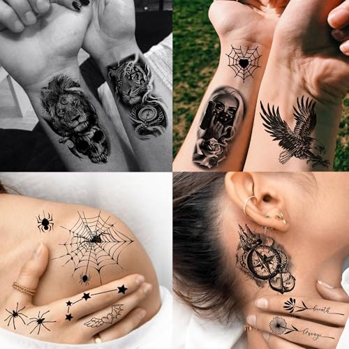 74 Sheets Chicano Jesus Christ God Temporary Tattoos For Men Women Adults Arm Cholo, Guadalupe Half Arm Sleeve Fake Tattoo Sticker Mexico West Coast Culture, Temp Chicana Prison Halloween Tattoo Chola