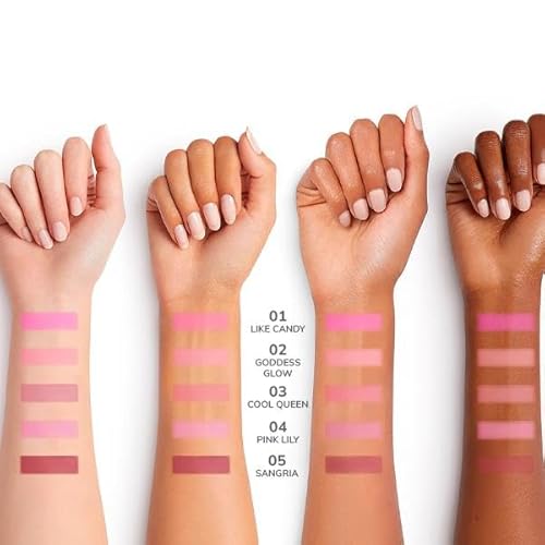 FARMASi Highligher Powder Blusher, Glow Boosting, Naturally Luminous Lightweight, Highly Pigmented, Soften and Moisturize the skin, Buildable Coverage Blush, Vegan 0.159 Fl Oz / 4.5g-01 Like Candy
