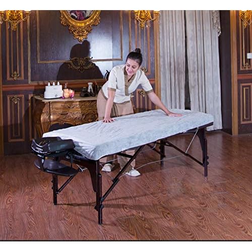 105 Pieces Disposable Massage Table Fitted Sheets Heavy Duty Elastic Bed Cover