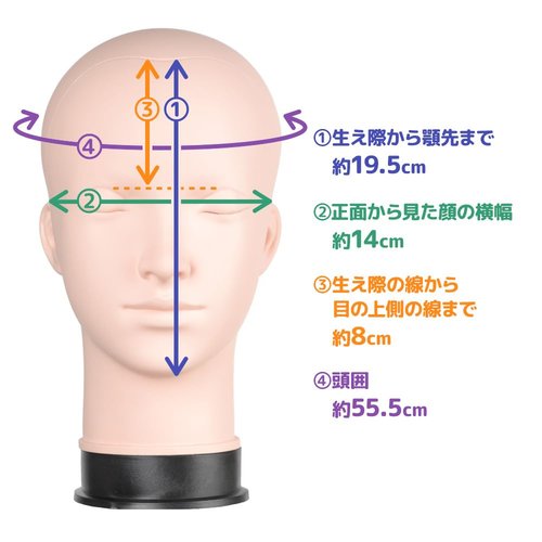 [CLASSE] Wig company's original production Head mannequin with table-top clamp Soft rubber, easy to fix, easy to set wig! Hair arrangement Cutting Makeup Beauty School, Hair and makeup