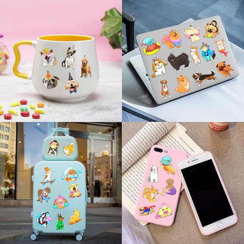 96 PCS Dog Pet Pre-Cut Temporary Tattoos for Kids | Super Cute First Themed Birthday Party Favors, Supplies, Decorations, Animal Fake Tattoo Stickers (Multiple)
