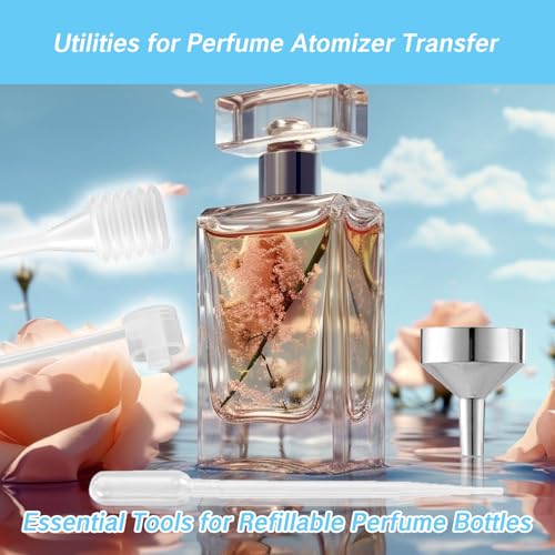 13Pcs Perfume Dispenser Tool - Replacement Pump, Funnel, Pipettes & Dropper for Travel Refillable Atomizer Bottle