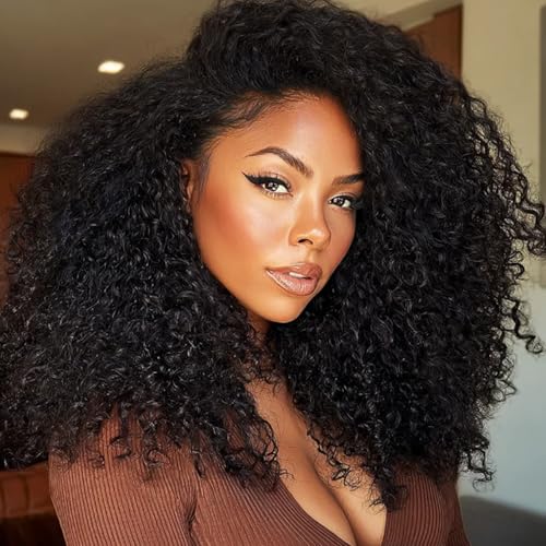 22 Inch Half Wig Human Hair 200% Density Wear Go Glueless Water Wave Half Wigs 3 In 1 Seamless Flip Over Curly Wig Adjustable Drawstring Beginner Friendly Headband Wig for Women