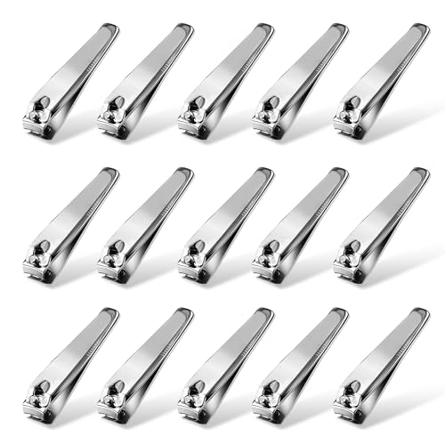 30 Pack Fingernail Clipper Toenail Clippers Pack, Stainless Steel Small Nail Clippers in Bulk,Portable Travel Fingernails for Men Women Homeless Care Package Supplies Bulk