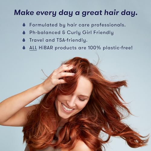 HIBAR - Volumize Shampoo Bar - For Fine & Flat Hair - Add Body, Definition & Volume - With African Dates & Vitamin B5 - Plastic-Free - Soap, Paraben & Sulfate-Free - Color Safe & Vegan -1 Solid Bar