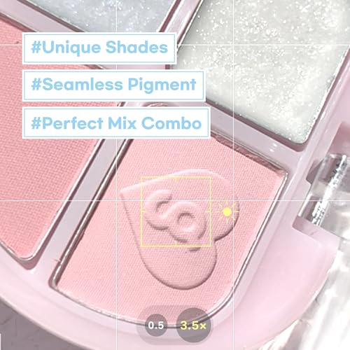 COLORGRAM TINTIN DORY EYESHADOW PALETTE 01 GLITTER DORY | 4 Color Compact Palette with Silky Smooth Texture & Strong Pigmentation | Travel-Friendly Collectible with Vibrant Shades
