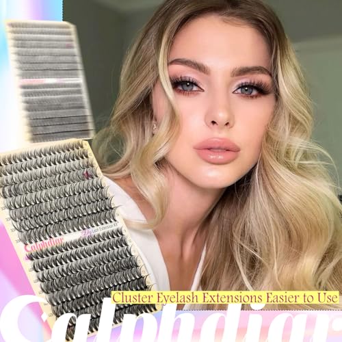 Eyelash Extension Kit 320PCS Lashes Clusters 30D+40D Lash Extension Kit 9-16mm Wispy Cluster Eyelash Extensions Kit with Lash Bond and Seal Tweezers Natural Lash Clusters Kit for Beginners