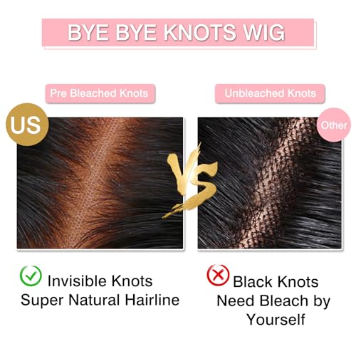 30 Inch 13x6 Deep Wave Lace Front Wigs Human Hair HD Full Lace Frontal Wigs Pre Plucked Bleached Knots 180% Density Deep Curly Human Hair Wig Natural Color