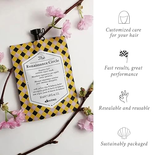 Davines The Circle Chronicles, Travel-Sized Hair Mask And Scalp Treatment, Nourish, Add Shine, Repair, Purify, Revitalize, Soothe, Protect And Maintain Hydration