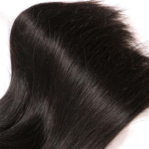 26 28 30 Inch Human Hair Bundles Straight 100% Unprocessed Brazilian Virgin Hair Weave 3 Bundles Silky Black Hair for Black Women