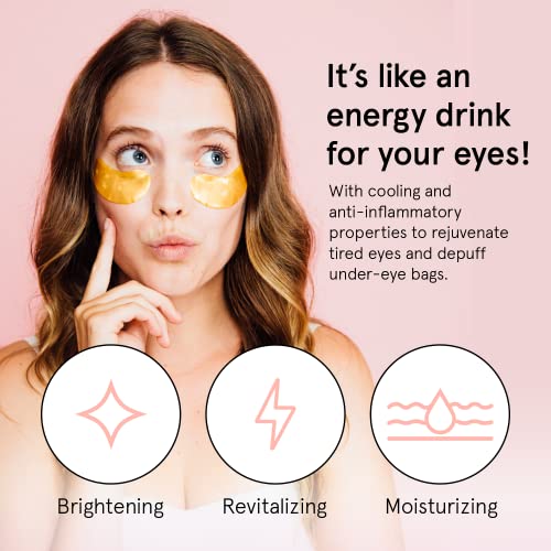 grace & stella Award Winning Under Eye Mask - Travel Essentials - Birthday Gifts for Women - Gel Eye Patches for Dark Circles, Puffy Eyes, Wrinkles, Undereye Bags - Vegan - Self Care (24 Pairs, Gold)