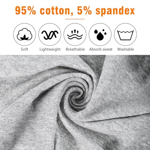 6 Pack Wide Headbands for Women, 9.3x4.7inch Cotton Stretchy Headband Large Sports Head Bands Stocking Stuffers for Women Girls