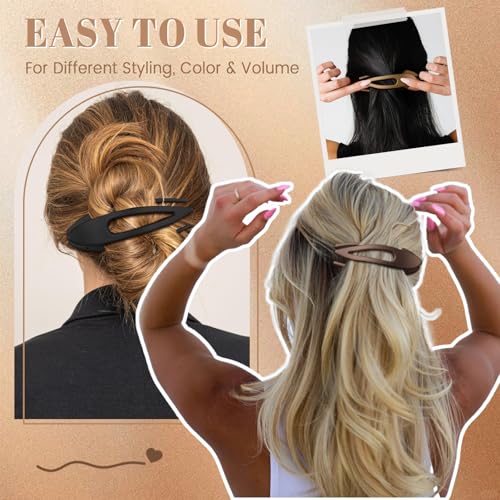 Flat Hair Clips for Women-8Pcs Large Matte No-Slip French Concord Claws, Accessories for Thick & Thin Hair (Neutral, Bundle)