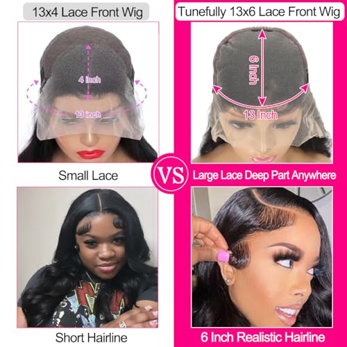 Worldnewhair 13X6 Lace Front Wigs Body Wave Human Hair 26 Inch - 200% Density Glueless Wigs Human Hair 13x6 Lace Frontal Wigs For Black Women