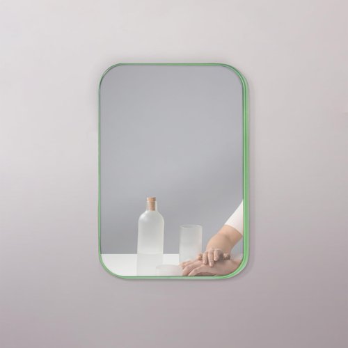 Yatnks 10Pcs Table Desk Vanity Makeup Mirror, 8-Inch Simple Portable Travel Mirror with Stand, Standing and Wall Hanging Dual-use Green