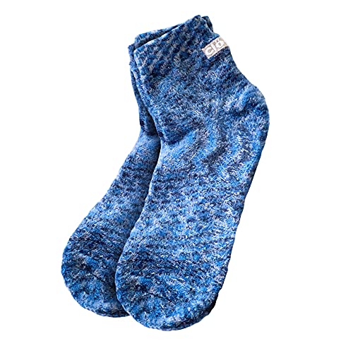 Cloudz - (2 Pairs! Dreamy Blue Soft Plush Natural Aloe Vera Spa Socks - (Assorted Solid & Patterned)