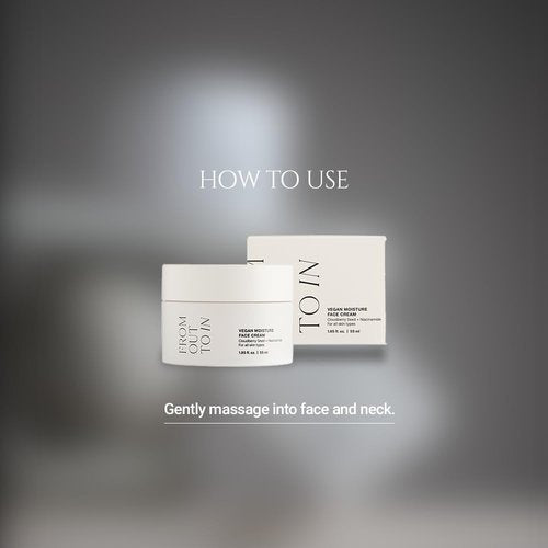 FROM OUT TO IN F.O.T.I Vegan Moisturizer Face Cream, Korean Face Moisturizer made with Cloudberry Seed & Niacinamide, For All Skin Types Alchohol Free, Cruelty Free