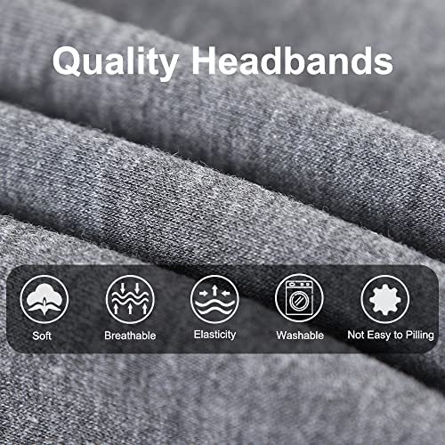 XTREND 12 Pcs Wide Headbands Fashion Knotted Headband For Headband Ladies Bohemian Style Women Non Slip Head Wraps Sport Yoga Workout Turbans Pure Color Hair for Girls Accessories (Solid Color)