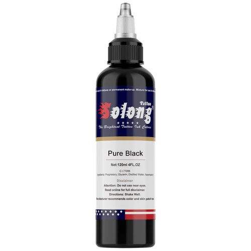 Nazzor Tattoo Ink Black Tattoo Ink 3.4oz(100ml) Black Ink Tattoo for Shading and Lining Smooth Consistent Pigment Professional Tattoo Inks