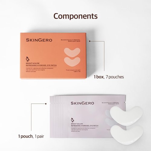 SKINGERO BRIGHT & GLOW REFRESHING HYDROGEL EYE PATCH (7 pairs)