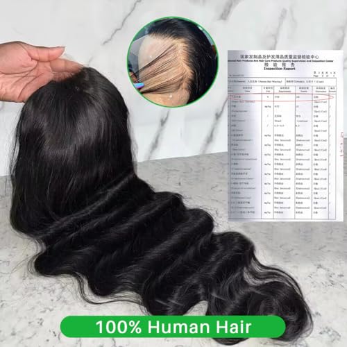 13x6 Lace Front Wigs Human Hair 26 Inch Body Wave 180% Density Pre Plucked 13x6 HD Lace Frontal Wigs Human Hair Body Wave Glueless Lace Front Wigs for Women Natural Color