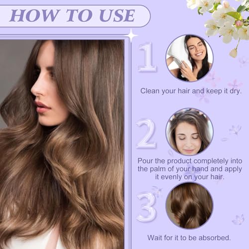 Leixu 40Pcs Scented hair oil Perfume & Hair Oil 2-in-1, Avocado & Camellia Nourishment for Frizzy, Mini Scented hair oil for Women, Hair Perfume Oil Set for Restore Dry, Frizzy and Damaged Hair