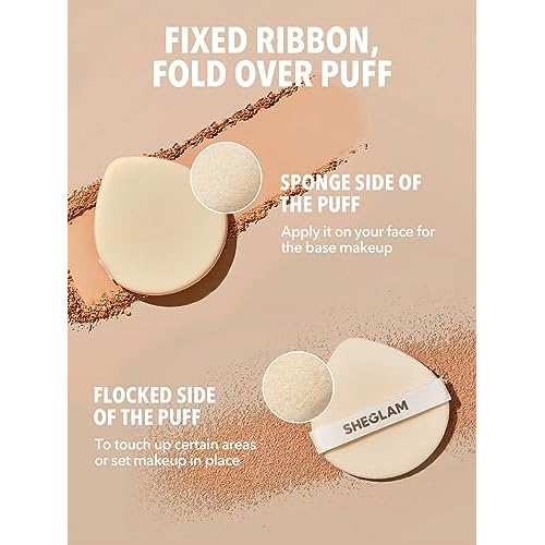 SHEGLAM SKin-Focus Full Coverage Powder Foundation Oil-Control Lightweight Face Pressed Powder Makeup-Nude