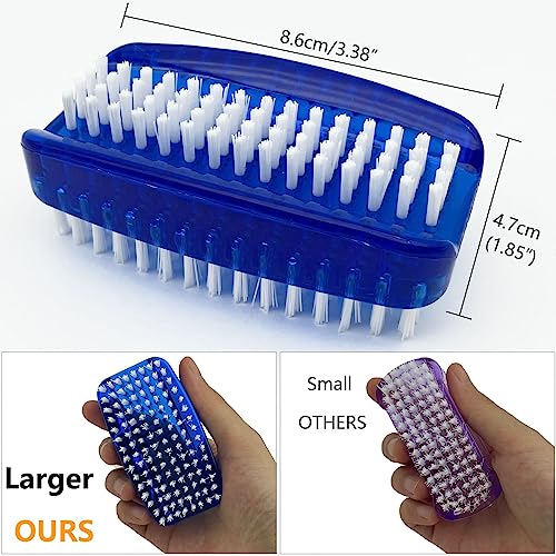 Nail Brush for Cleaning Fingernails 2 Sided Nylon Bristles Fingernail Brush for Cleaning Nail Scrubber Scrub Clean Soft Stiff Nail Scrub Brush, 2 Pack