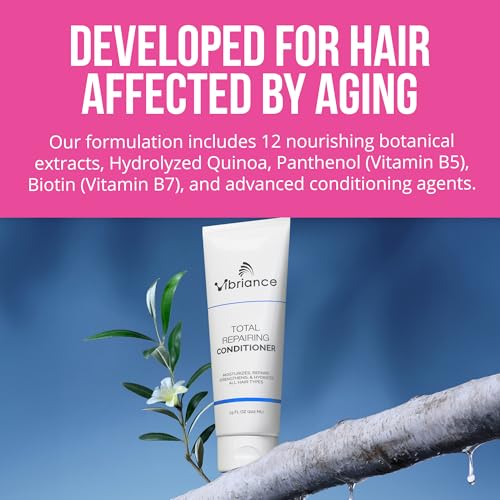 Vibriance Total Repairing Conditioner - Thickening Biotin Conditioner for Aging Hair for Women and Men - For Thinning Hair, Dry Scalp